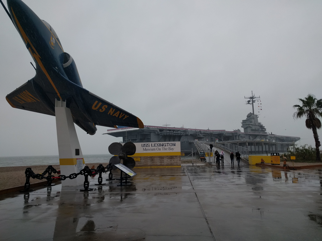 The USS Lexington Museum in Corpus Christi provided a thematic entertainment on the rainy afternoon